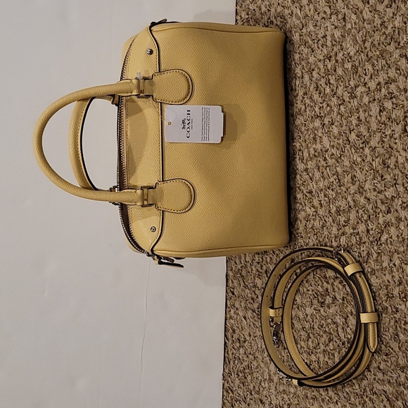 Coach Handbags - NWT COACH F31082 SV/Vanilla mini satchel bag with long strap new with tag $289!